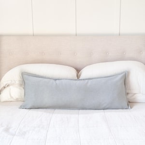 Light Blue Lumber Pillow Cover Blue Lumbar Cushion Coastal Lumbar Pillow Blue Bed Cushions Sofa Textured Housewarming Gift Custom Pillow
