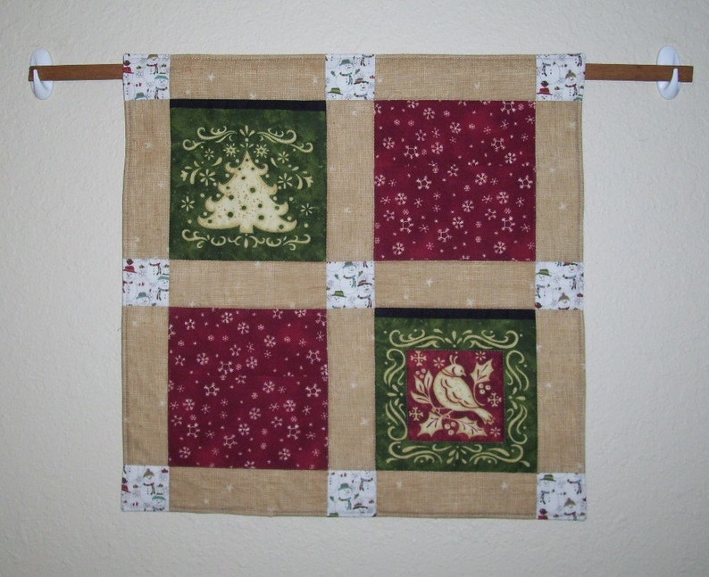 Quilted Christmas Card Holder Wall Hanging Etsy