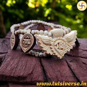 Tulsi Mala Radha Pendant: Handcrafted Vrindavan Beads Necklace