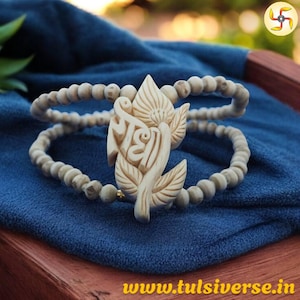 Radha Tulasi Pendant For Neck { 6mm Tulsi Beads } - Orginal Tulsi Mala - Radha Mala - Tulsi Bead Necklace - Radha Krishna - Hare Krishna