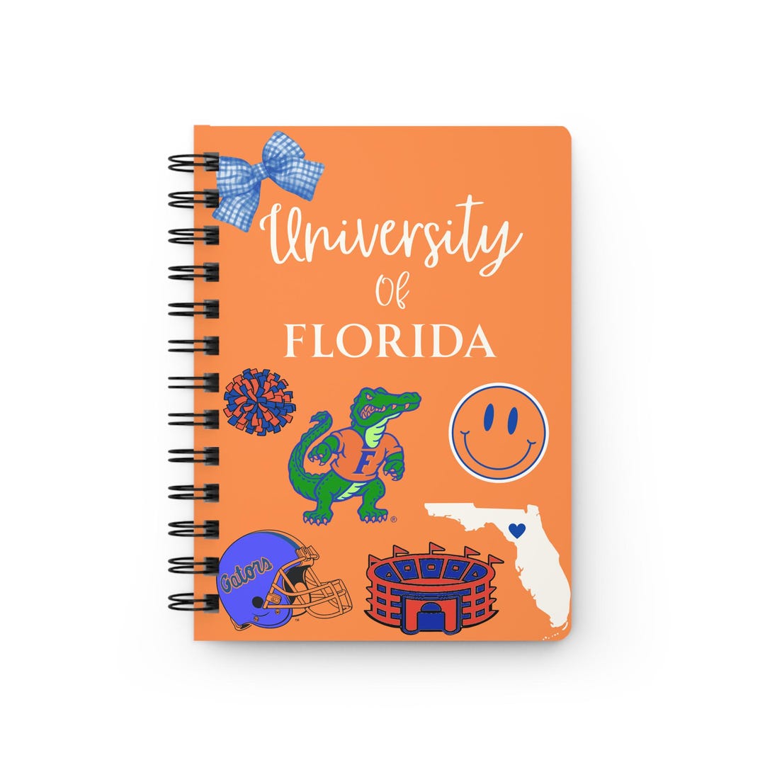 UF Spiral Bound Journal - Cheerful Student Notebook, Gator Gifts ...