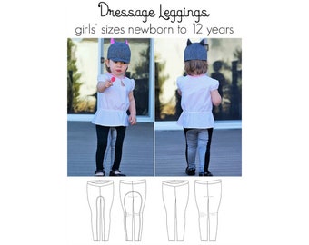 Dressage Leggings, Paper Sewing Pattern, Leggings Pattern, Equestrian Style Pattern, Jodhpurs Pattern, Children Sewing, Pattern Booklet