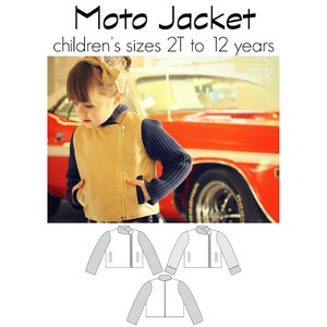 Moto Jacket, Paper Sewing Pattern, Jacket Pattern, Coat Sewing, Upcycle Pattern, Leather Sewing Pattern, Kids Sewing, Pattern Booklet