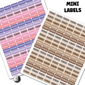 Simple Matte Labels- Dishwasher Safe- Waterproof- Name Labels- Name Stickers- School Supply Labels - Daycare Labels - Personalized Labels