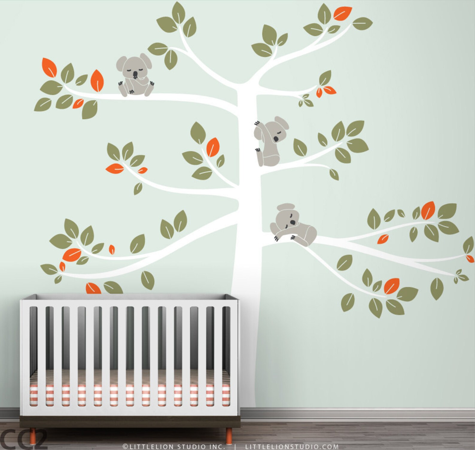 Kids Wall Decal Koala Tree Baby Room Decor Koalas Large Tree Etsy