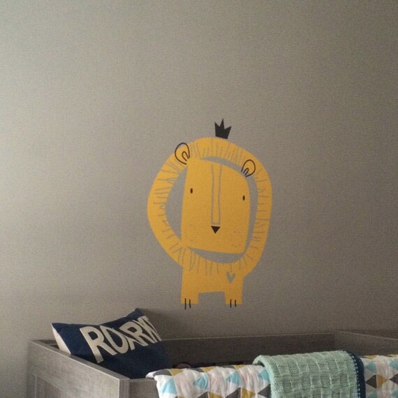 Baby Zoo Lion King Wall Decal by LittleLion Studio Baby Lion Etsy