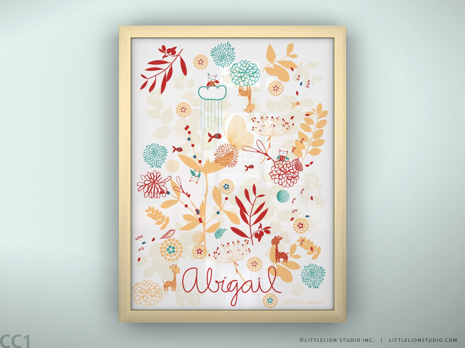 Custom print baby name wall art for baby nursery wall decor | Etsy