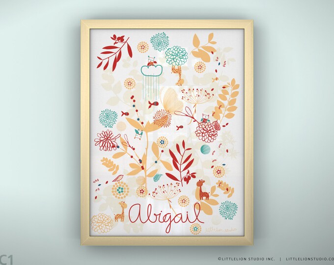 Custom Print Baby Name Wall Art for Baby Nursery Wall Decor Etsy