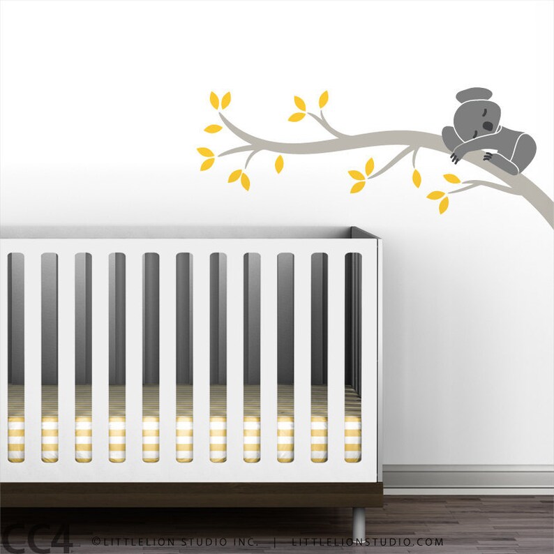 Kids baby nursery wall decal koala tree branch wall sticker decor for baby rooms Koala Branch I