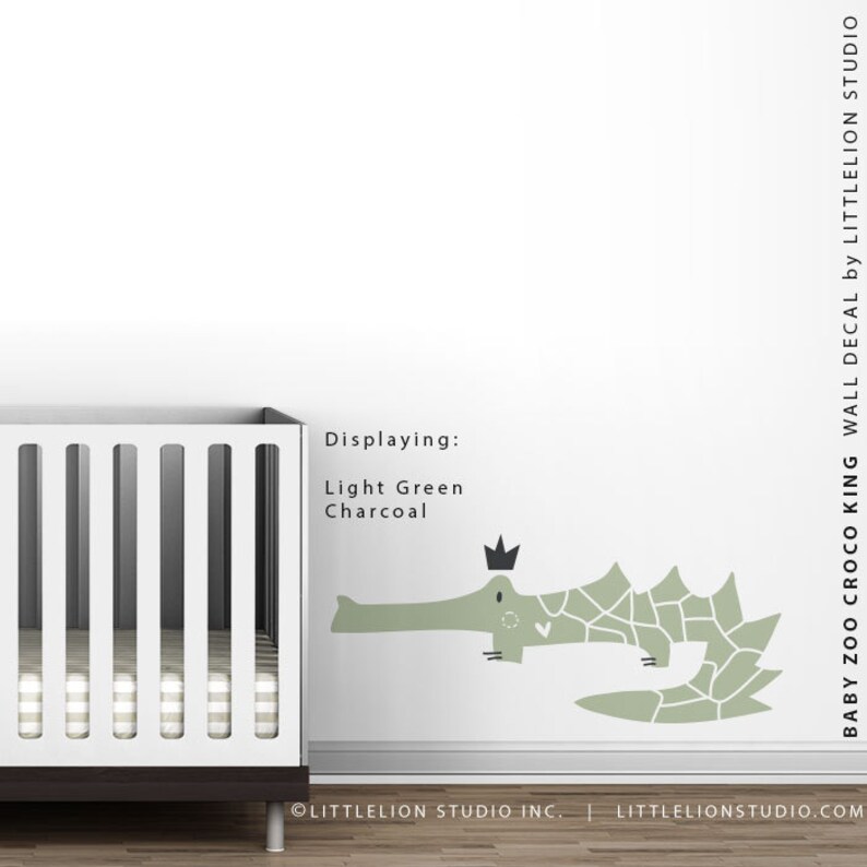 Baby Zoo Croco King Wall Decal Royal Safari Wall Stickers by LittleLion Studio