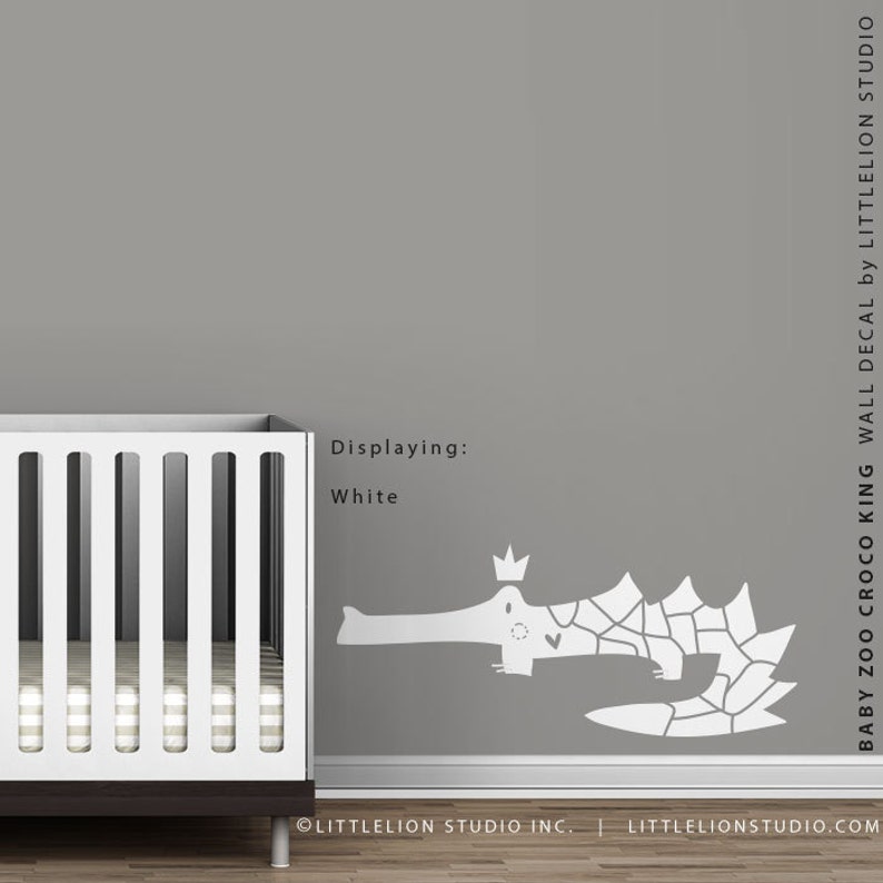 Baby Zoo Croco King Wall Decal Royal Safari Wall Stickers by LittleLion Studio