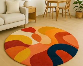 Hand Tufted Wool Rug - Modern Abstract Design Rug