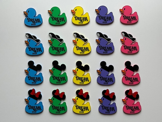 Personalized Disney Dream Cruise Duck Magnets (12) - Pixie Dust Gifts - Fish Extenders - 4 Styles & 5 Colors
