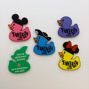 Magneti personalizzati a forma di paperella Disney Fantasy Cruise (12) - Pixie Dust Gifts - Estensioni a forma di pesce - 4 stili e 5 colori