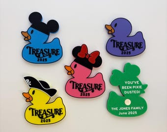 Personalisierte Disney Treasure Cruise Entenmagnete | Feenstaub-Geschenke | Fisch-Verlängerungen | Segel setzen! | 12er-Set