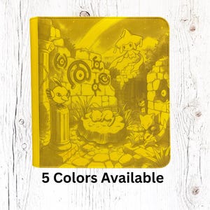 jirachi card binder Zipped Toploader Binder Sewn Pages  Jirachi Holographic Vinyl  Pokmon  Card Storage Binder