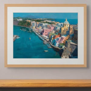 Procida Italy Art Print – Mediterranean Marina, Coastal Decor