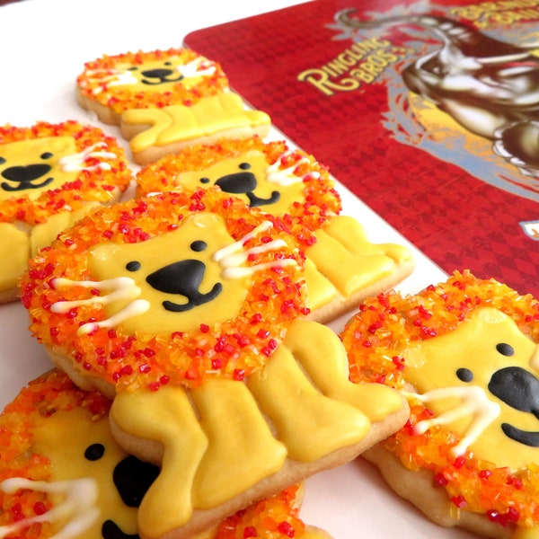 Baby Leo Lion Cookies-  Greatest Show on Earth- August Baby Shower 1st Birthday