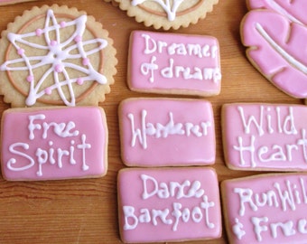 Bohemian WORD Cookies -add to Feathers and Dream-catchers