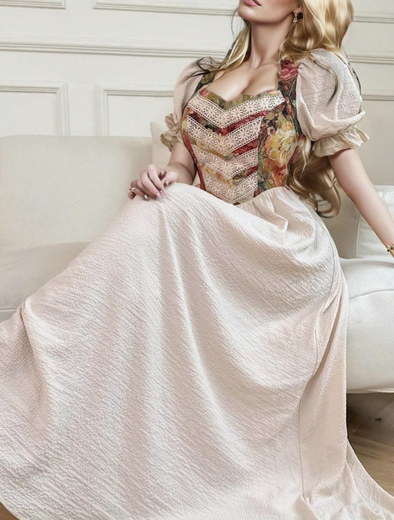 open lace back dress Amazon.com: Medieval Princess Dress for Women Off The Shoulder Vintage  Victorian Peasant Underdress White : Clothing, Shoes & Jewelry main image 0