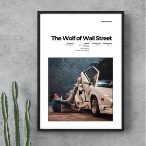 Jordan Belfort Lamborghini Scene Poster – Wolf of Wall Street Wall Art, DiCaprio Movie Print, Funny Film Decor, Digital Download Print