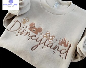 Disneyland Embroidered Sweatshirt | Disney Embroidered Crewneck Shirt | Disneyland Coquette Hoodie | Magic Kingdom