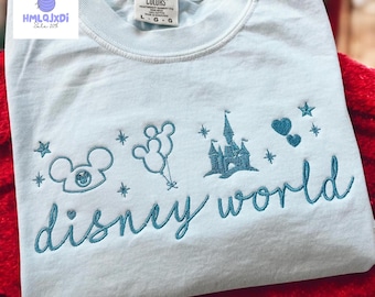 Disney Coquette Embroidered T-Shirt | Princess Bow Embroidery Top | Disney World Coquette Sweatshirt