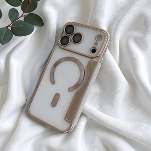 MagSafe Flip Leather Wallet Phone Case with Card Holder for iPhone  17 16 15 14 13 12 11 Pro Max Plus Air, Magnetic Closure Card Slot Cover