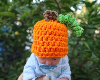 Micro Preemie Halloween Beanie, Pumpkin Hat, Halloween beanie, Tiny Hats, Nicu Baby, Miracle Baby, Rainbow Baby, Micro Reborn Doll beanie