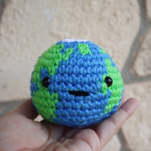Earth, Crochet Earth, Solar System, Planet, Space Toy, Astrology Theme, Space Theme Plushy image 2