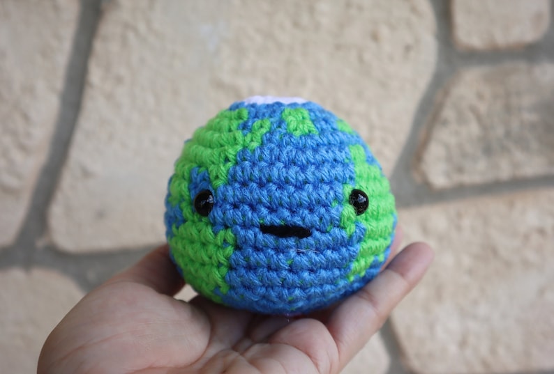 Earth, Crochet Earth, Solar System, Planet, Space Toy, Astrology Theme, Space Theme Plushy image 2