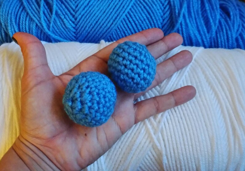 Blue Balls mustache balls crochet balls stress balls | Etsy