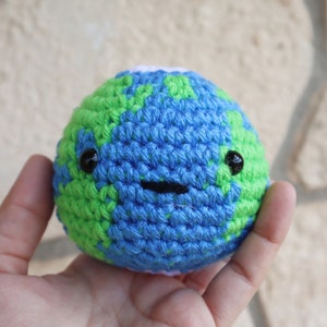 Earth, Crochet Earth, Solar System, Planet, Space Toy, Astrology Theme, Space Theme Plushy image 1