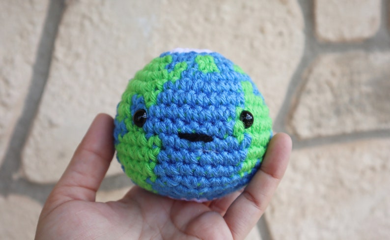 Earth, Crochet Earth, Solar System, Planet, Space Toy, Astrology Theme, Space Theme Plushy image 1