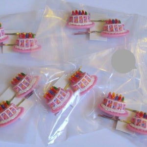 Cake Bobby Pin Set, Birthday Cake, Birthday hair accessory, bobby pins, hair pin, hair accessories