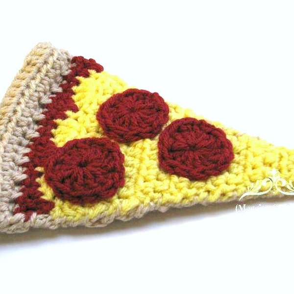 Crochet Pizza Slice, Pizza, Play food, Prop, Kids play food, Kitchen food toys, Crochet toys, Pepperoni, Pepperoni Pizza