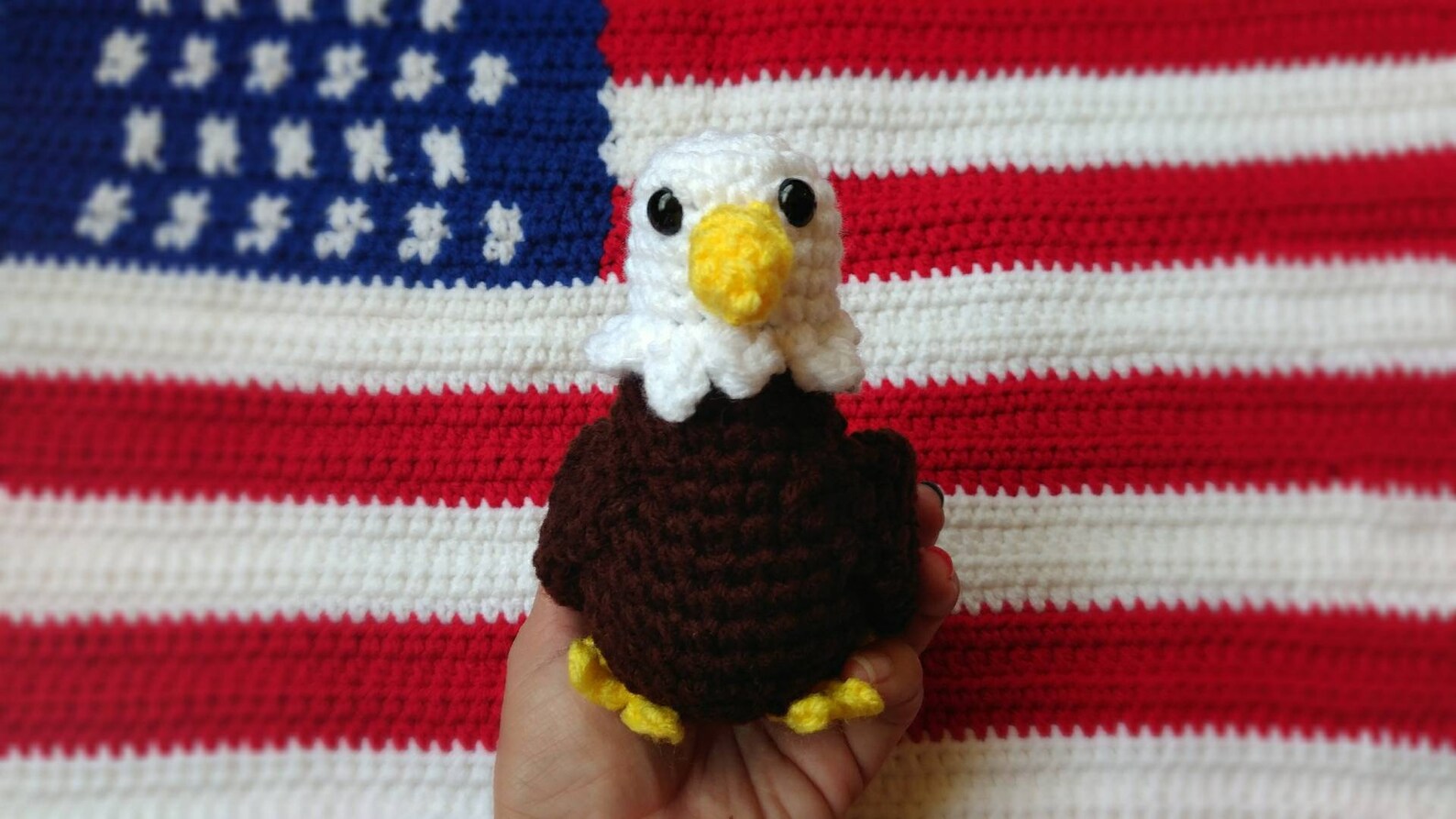 Bald Eagle, Crochet Bird Rattle, Baby Rattle, Bird Toy, Kids Toys ...