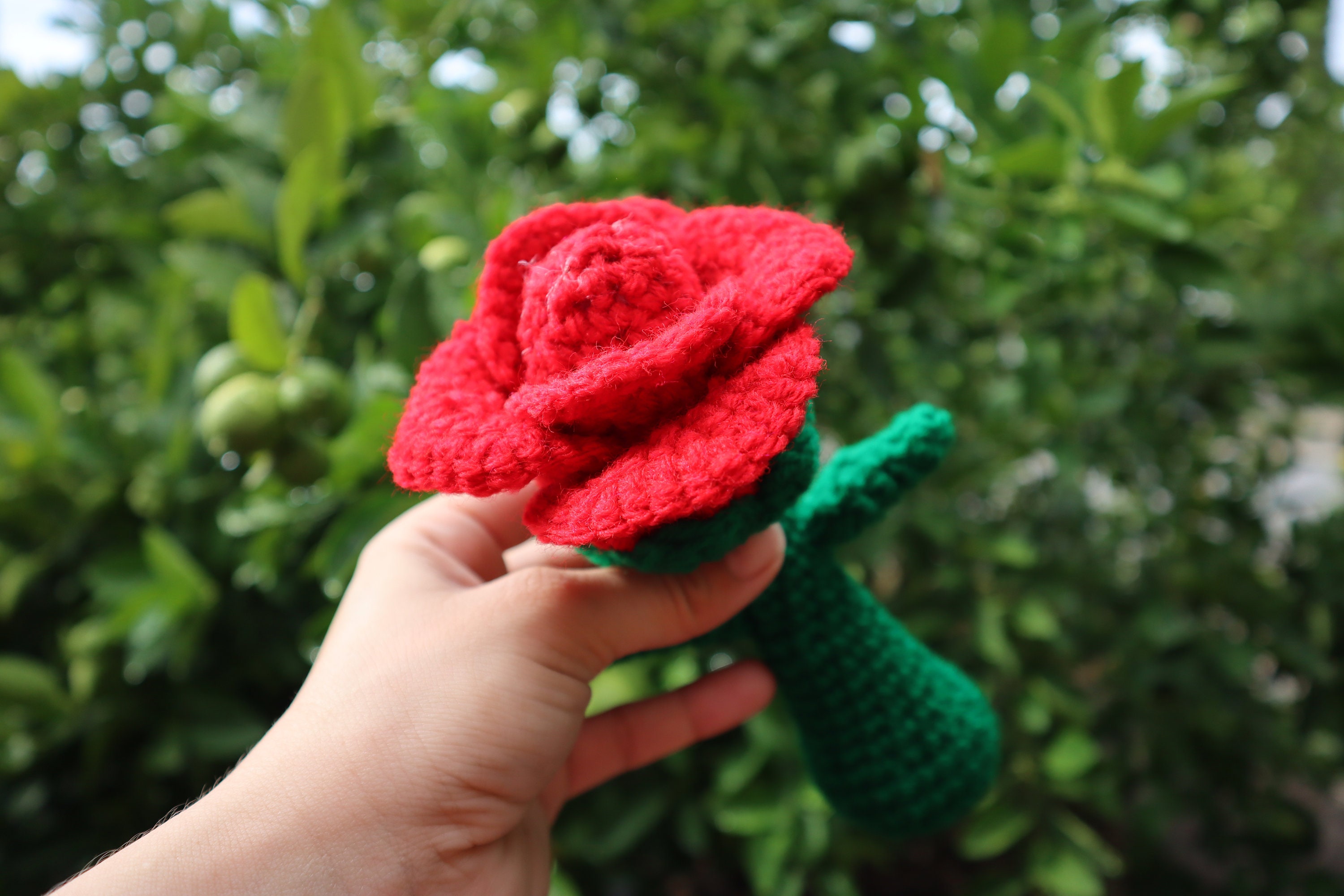 Rose Rattle Crochet Rose Rattle, Flower Rattle, Rose Amigurumi, Baby Rattles ...