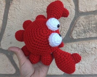 Crab Crochet Stuffed Toy, Crab plushy, Amigurumi sea creature, Red Crab, Crab toy, Stuffy