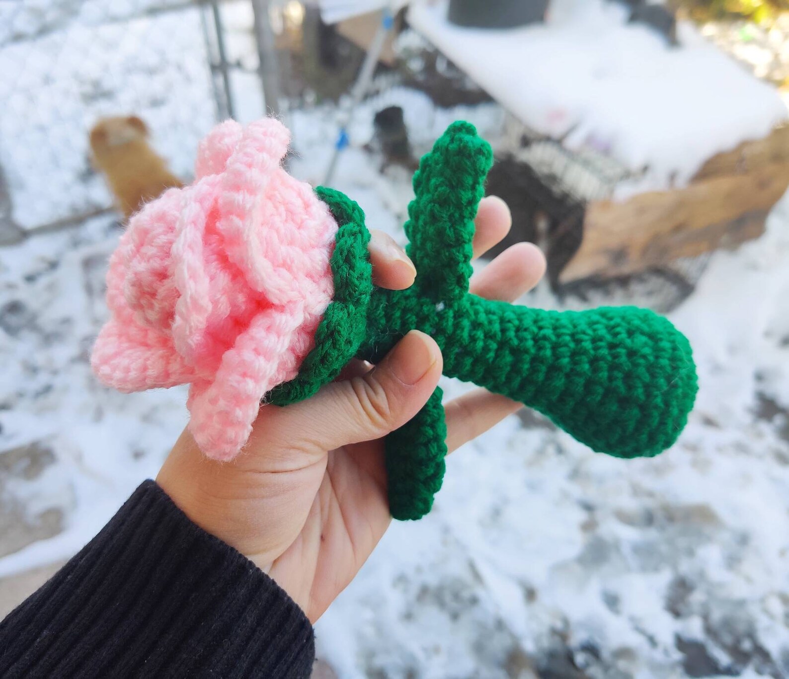 Rose Rattle Crochet Rose Rattle, Flower Rattle, Rose Amigurumi, Baby Rattles ...