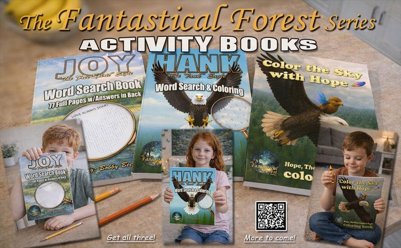 Recherche de mots et livre de coloriage Hank l'aigle – Forêt fantastique (PDF imprimable) image 9