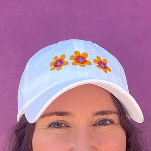 Island Time - Embroidered Hat - Floral Classic Dad Cap, Vintage Style Hat, Casual Sun Hat,  Spring Accessories, Summer Retro Baseball Hat