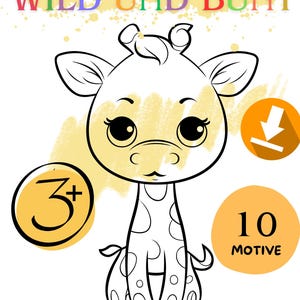 Children&#39;s Coloring Book Animals to Color – PDF Coloring Pages for Children from 3 Years