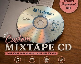 Retro Mixtape CD – Custom Playlist Burned on Premium Verbatim CD-R