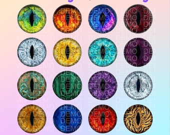 Cat Eye Sub Badges | Twitch Bits Badges, Vibrant Colors (Digital Download)