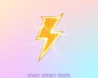 Channel points icon | Emote | Lightning | Twitch Kick | Digital Download.
