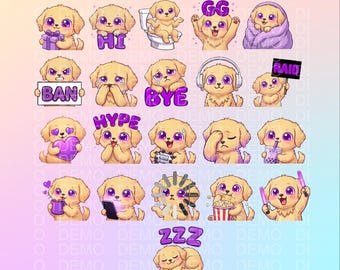 Twitch emotes | Dog Bundle | 21 Emotes | Great for Twitch and Kick | Digital Download
