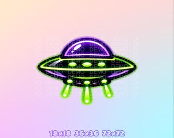 Channel points icon | Emote | Alien Spaceship | Twitch kick | Digital Download.