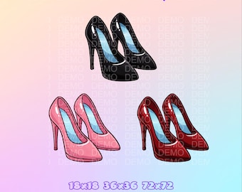 Channel points icon | Emotes | High heel shoes 3 colors | Twitch Kick | Digital Download.