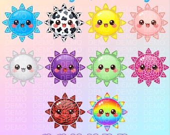 20 Sub badges | Bits Badges | Sun | Twitch Kick | Digital Download.